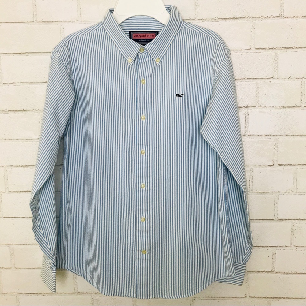 Vineyard Vines Boys XL Button Down Shirt Blue